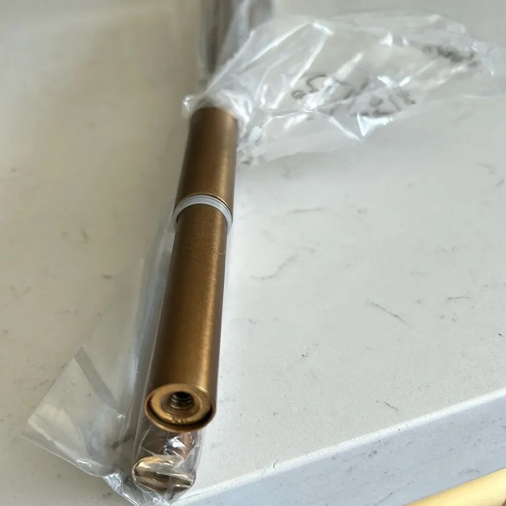 COPY Pottery Barn Double Curtain Rods & Wall Brackets, Brass, 28x48,New open box